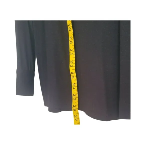 J. Jill Collared stretch fabric top with button sleeves - Picture 5 of 7